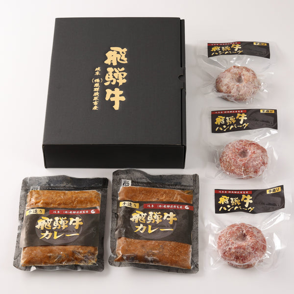 飛騨牛カレーと飛騨牛ハンバーグのギフトセット